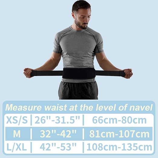 cybryeh Thin & Lightweight Back Brace for Lower Back Pain Relief – Slim, Breathable Back Support Brace for Sciatica, Herniated Disc – Adjustable Lumbar Support Belt for Men & Women, All Day Comfort