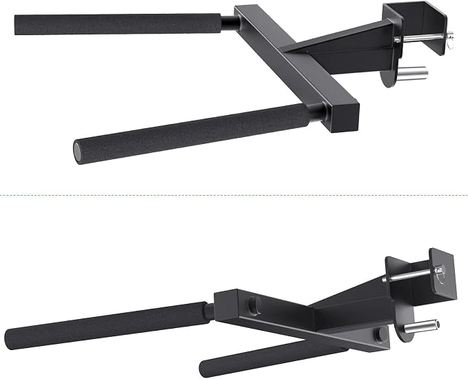 SELEWARE Squat Rack Attachment for Power Cage with 5/8" or 1" Holes | Y-Shaped Dip Bar Attachment, Nordic Hamstring Curl Attachment & Lever Arms for 2x2 or 3x3 Power Rack, Home Gym Accessories