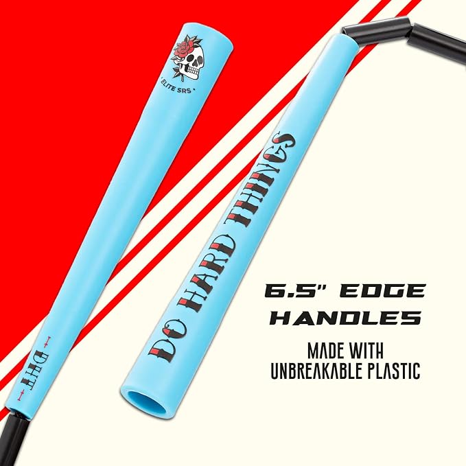Elite Jumps Edge Beaded Adjustable Jump Rope, Do Hard Things | Tangle-free 1-inch shatterproof beads. Long edge handles. Adjustable for all ages.