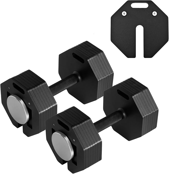 Adjustable Dumbbell Sets, Each 50/80/90/120LB Pairs Durable Steel Build, Free Weights Dumbbells Set of 2 with Anti-slip Handle, For Full Body Home Gym Workout Home Strength Training Equipment 50/80/90/120LBSX2