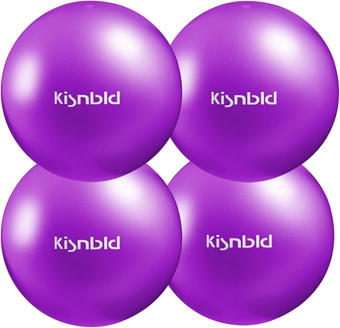 kisnbld Small Exercise Ball, 9 Inch Mini Pilates Ball, Anti Burst and Slip Resistant Mini Yoga Ball for Stability, Fitness, Physical Therapy, Stretching & Core Strength Workout at Home Gym & Office
