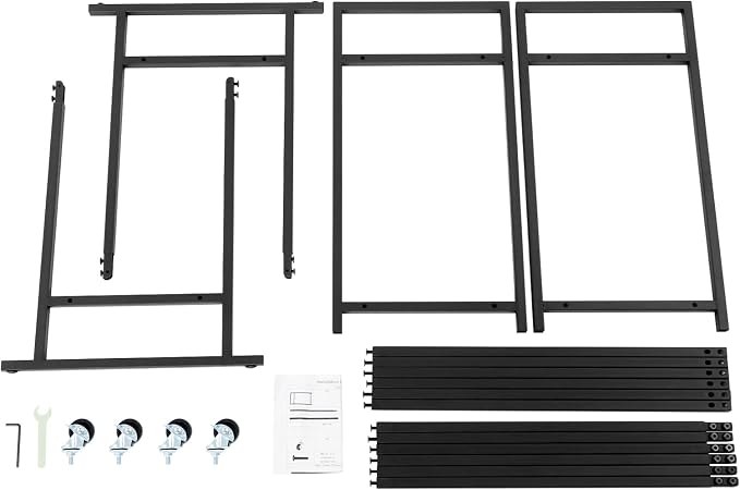 Basketball Rack with Lockable Wheels, Heavy Duty 120 lbs Capacity Basketball Stand for Slam Balls, Home Gym and Garage Organization, Black Ball Holder Cart for Basketball Football