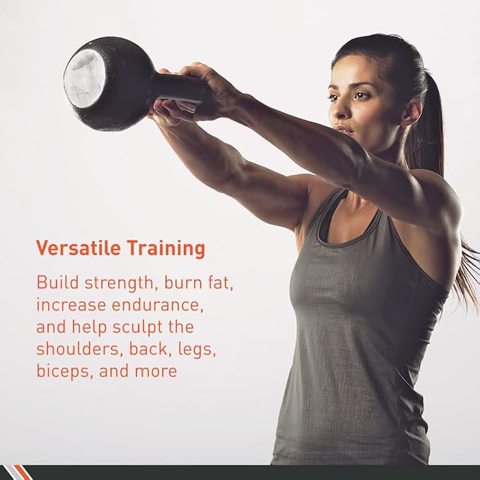 Body Sport Cast Iron Kettlebell - Professional Weight Training Equipment for Home & Gym Workouts
