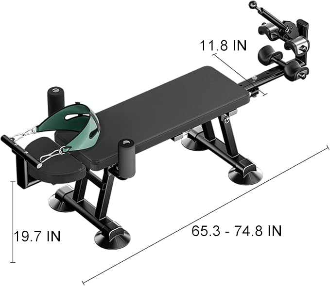 Fitness Full Body Traction Table, Massage Cervical Traction Bench & Lumbar Traction Bed, Home Stretch Decompression Machine for Tension Relief, Lumbar Stretching