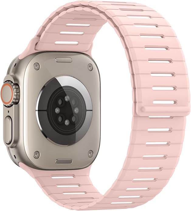 Magnetic Sport Bands Compatible with Apple Watch Bands for Men Women | Silicone Wristband 49mm 46mm 45mm 40mm 44mm 38mm 41mm 42mm, Replacement for iWatch Ultra Series 11 10 9 8 7 6 5 4 3 2 1 SE