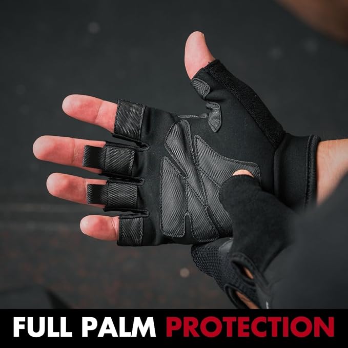 New Grip 2.0 Ventilated Weight Lifting Workout Gloves with Wrist Wraps for Gym Exercise, Weightlifting, Pull Ups - for Men & Women