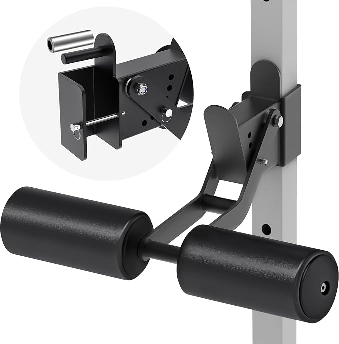 SELEWARE Squat Rack Attachment for Power Cage with 5/8" or 1" Holes | Y-Shaped Dip Bar Attachment, Nordic Hamstring Curl Attachment & Lever Arms for 2x2 or 3x3 Power Rack, Home Gym Accessories