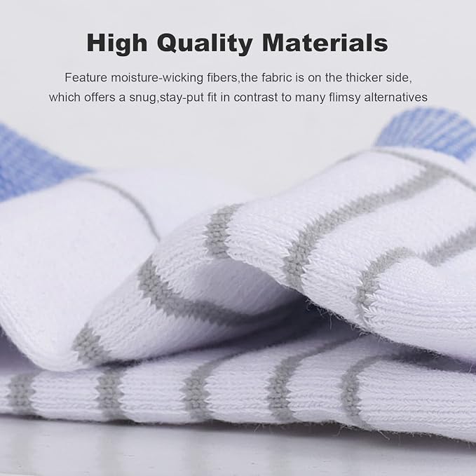 Lapulas Athletic Running Ankle Socks, Low Cut Cushioned Anti-Blister Tab Sports Socks Men Women 6Pairs
