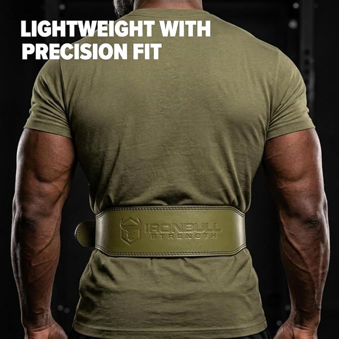 7mm Leather Weight Lifting Belt (IPF Approved) – 4” to 2” Tapered Weightlifting Belt for Powerlifting, Olympic Lifting, Gym & Workout – Back Support Belt for Men & Women