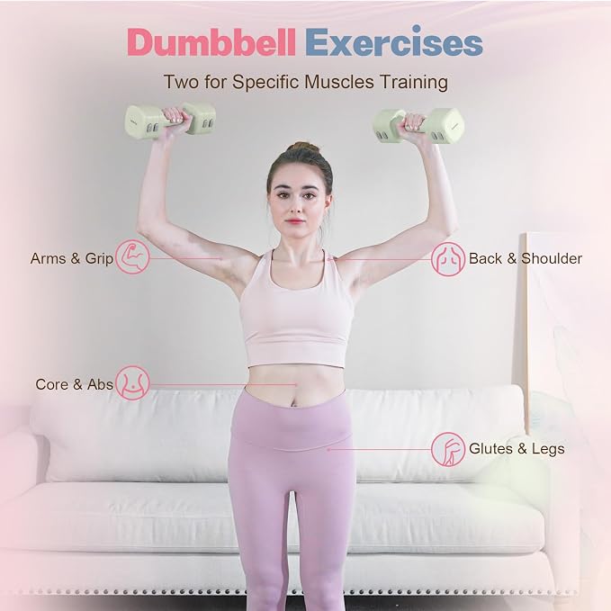 kisnbld Adjustable Dumbbell Set, 2-in-1 Dumbbells & Kettlebell,Hand Weights | 2.2-5.5lb Each Free Weights for Women Beginners with Fast Adjustment,Weights Set for Home Gym & Outdoor Exercise Training