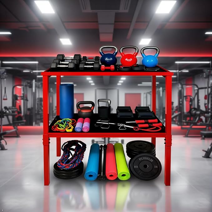 Commercial Heavy Duty Dumbbell/Kettlebell Rack Stand 800LBS | Heavy Duty One-Piece Welded Weight Rack, Anti-Tip Base, Quick 10-Min Assembly, Stores Dumbbells Kettlebells & Fitness Gear