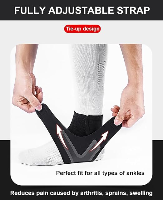 SUJAYU 2 Pack Ankle Brace & Elastic Supports for Men & Women, Ankle Support Ankle Compression Sleeve, Ankle Wrap Ankle Sleeve Ankle Brace for Sprained Ankle (White, Small)