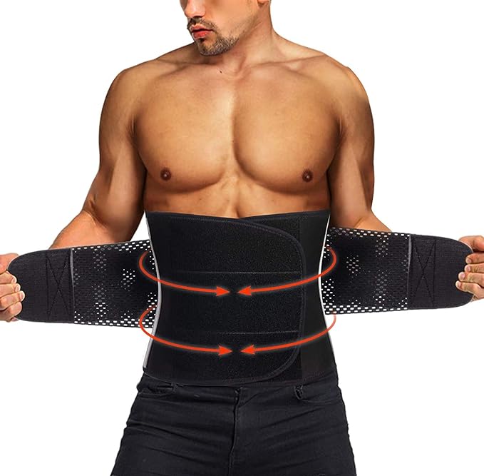 Neoprene Waist Trimmer Ab Belt for Men Waist Trainer for Women Corset Slimming Body Shaper Workout Sauna Sweat Band