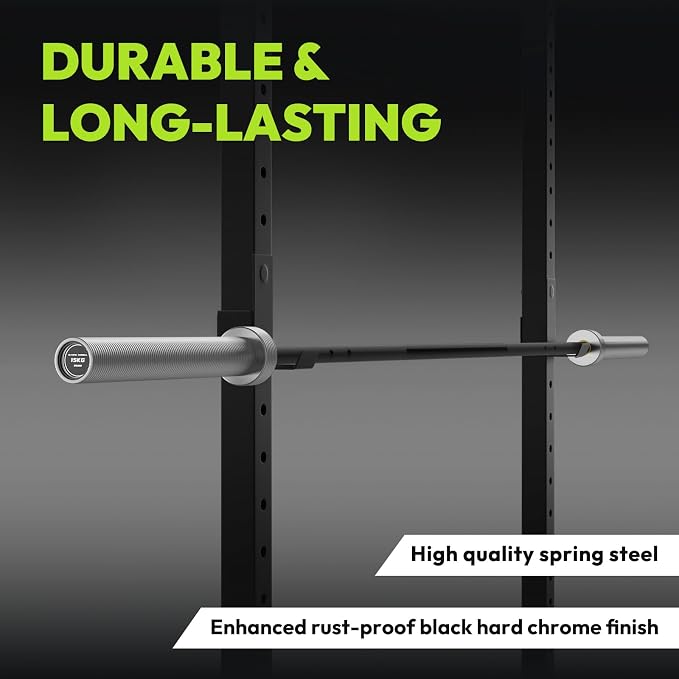 HANDBODE 35 lb Olympic Barbell 6.5 ft, 2 Inch Womens Bars, 1000 lb Capacity | Spring Steel Construction, Knurled Grip, Weightlifting, Bench Press, Deadlift, Squat, Home Gym Strength Training
