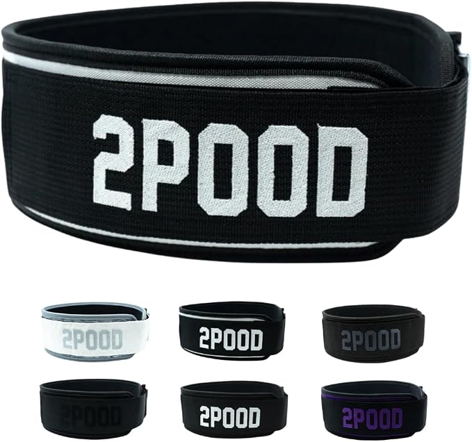 2POOD 4" Weightlifting Belt | CrossFit® Weightlifting Belt | 4-inch Wide and Built for Support, Flexibility, and The Ability to Cross Train Easily