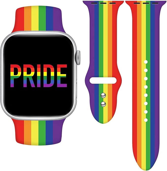 Pride Watch Band Compatible with Apple Watch Series 11 10 9 8 7 6 5 4 Ultra SE (Replacement Silicone Strap for iWatch 40mm - 49mm)