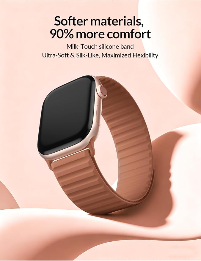 Patented Magnetic Silicone Sport Band for Apple Watch Bands for Women Men | Soft Silicone Solo Loop 40mm 38mm 41mm 44mm 45mm 42mm 49mm, Sport Strap for iWatch Series 11 10 9 8 7 6 5 4 3 2 1 SE Ultra
