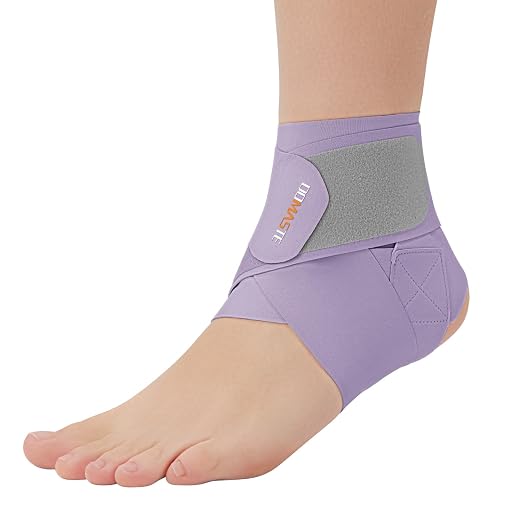 Ultra Thin Ankle Wraps Ankle Brace for Men ＆ Women, Adjustable Ankle Straps for Arch, Sprained Foot, Tendinitis, Football, Basketball, Running（Violet, Pack of 1）