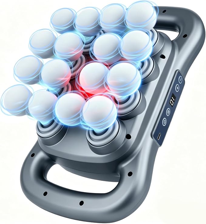 16 Head Massage Gun Deep Tissue, Back Massager for Pain Relief Deep Tissue | 16 Heads, 9 Modes & 9 Intensities, Quiet Operation, Relieves Muscle Pain, Ideal for Back, Neck, Shoulders & Legs