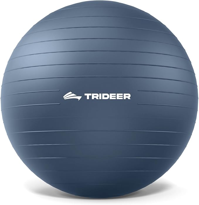 Trideer Yoga Ball for Exercise, Pilates, Core & Balance Training, Stability Ball for Pregnancy & Birthing Prep, Physical Therapy, Daily Stretching, Office Chair for Active Sitting, Quick Pump Included