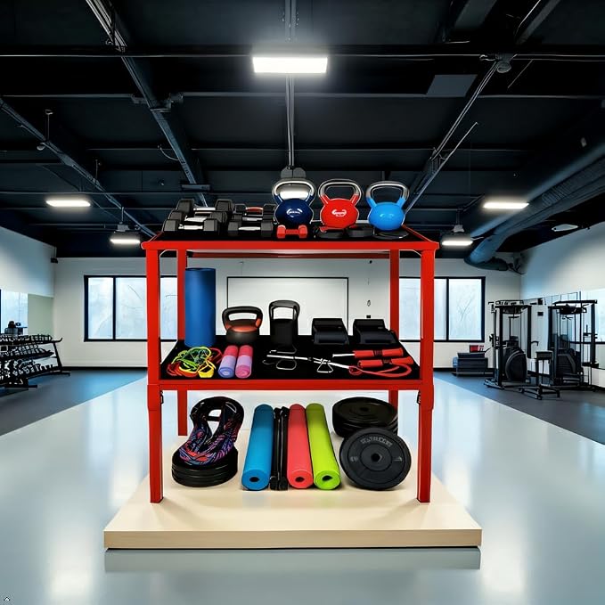 Commercial Heavy Duty Dumbbell/Kettlebell Rack Stand 800LBS | Heavy Duty One-Piece Welded Weight Rack, Anti-Tip Base, Quick 10-Min Assembly, Stores Dumbbells Kettlebells & Fitness Gear