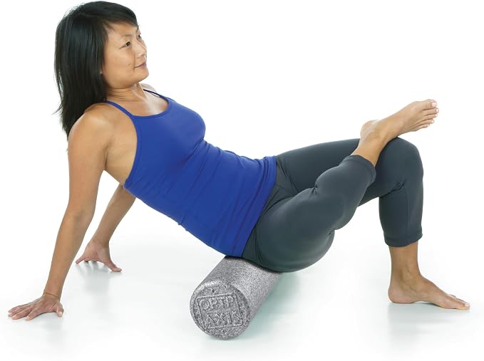OPTP Silver AXIS Foam Roller - Moderate Density, Eco-Friendly, Durable Foam Roller for Physical Therapy and Exercise, Deep Tissue Muscle Relief, and Workout Recovery (36-Inch Round)