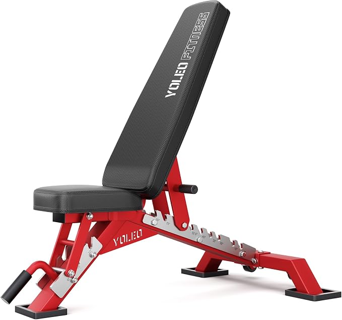 YOLEO Commercial Adjustable Weight Bench 2315LB ASTM Certified – 80% Pre-Assembled Heavy Duty Workout Bench for Home Gym