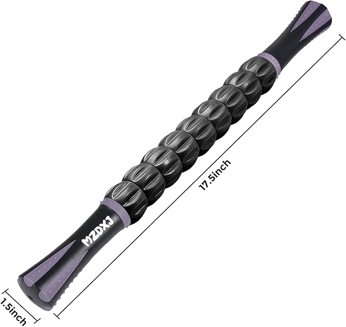 Muscle Roller Massage Roller Stick- (Dark Purple) | Lymphatic Drainage & Body Sculpting, Handheld Physical Therapy & Recovery Tool
