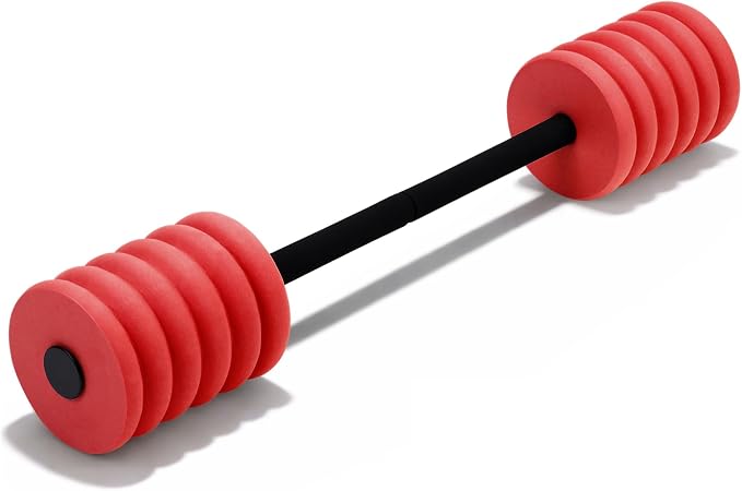 Soulchen Long Aquatic Exercise Dumbbells Pool Exercise Foam Water Weights Dumbbell Aquatic Pool Barbells with High Density EVA Foam for Swim Water Aerobics Workouts Loss