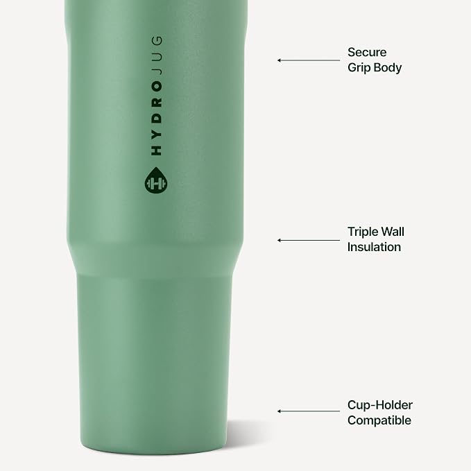 HydroJug Sport 40 oz Insulated Stainless Steel Water Bottle, Sage