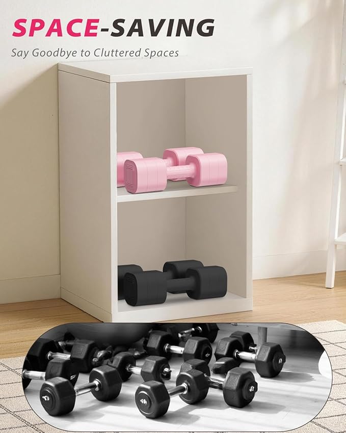 Ragebby Adjustable Dumbbell Set of 2, Weights for Men and Women at Home | Anti-slip Handle, Weights Dumbbells Set, 2lb/3lb/5lb/10lb/15lb/20lb for Pilates, Yoga, Strength Training