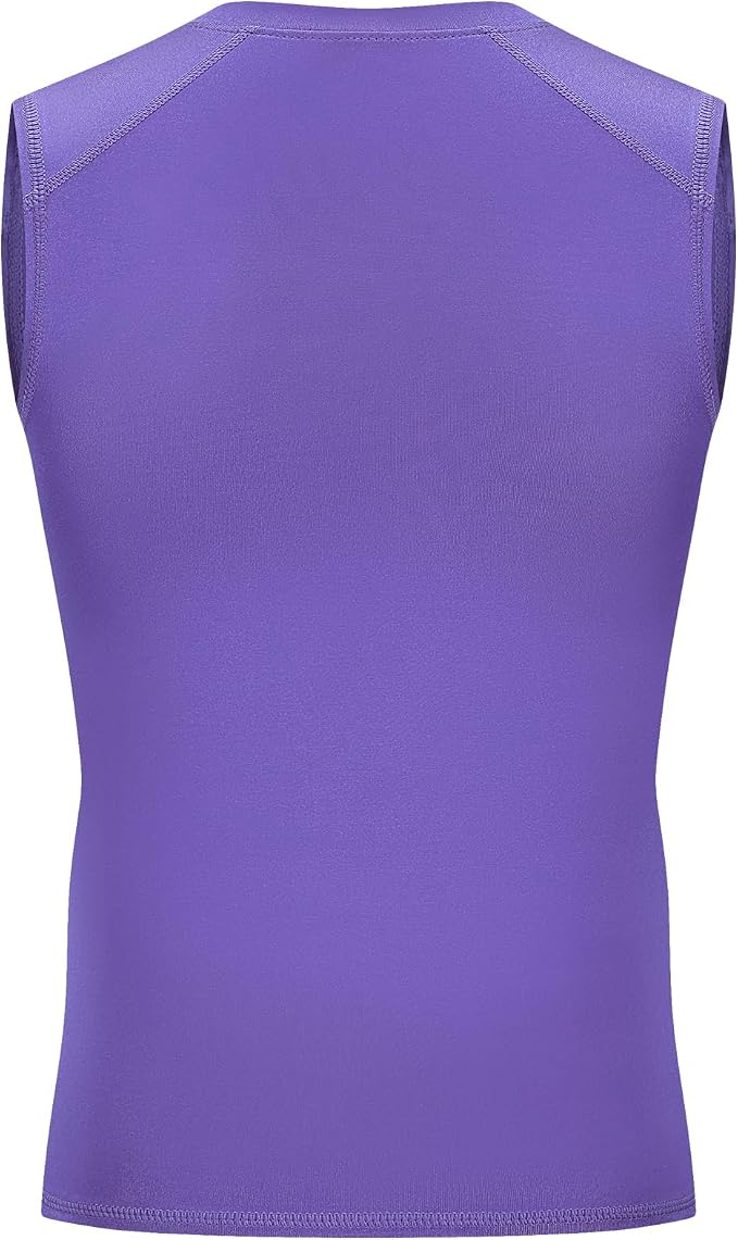Youth Boys Sleeveless Compression Shirt Basketball Football Undershirt Quick Dry Kids Athletic Tank Tops for Workout