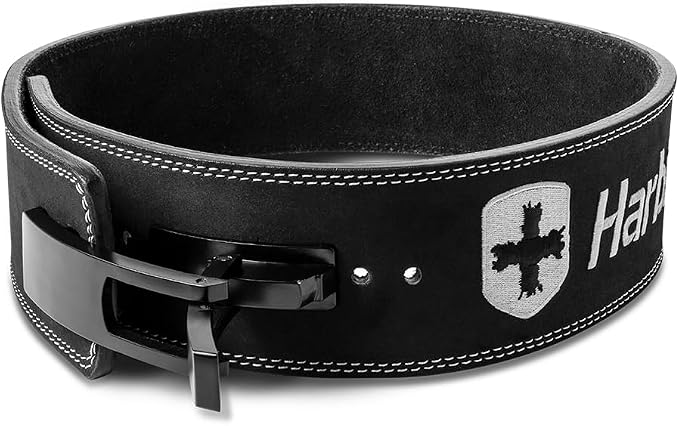 Heavy Duty 10mm Lever Belt for Powerlifting - IPF Approved, 4" Wide, Adjustable Steel Lever Tensioning, Comfort Fit with Suede Lining, Durable Core Support for Heavy Lifting