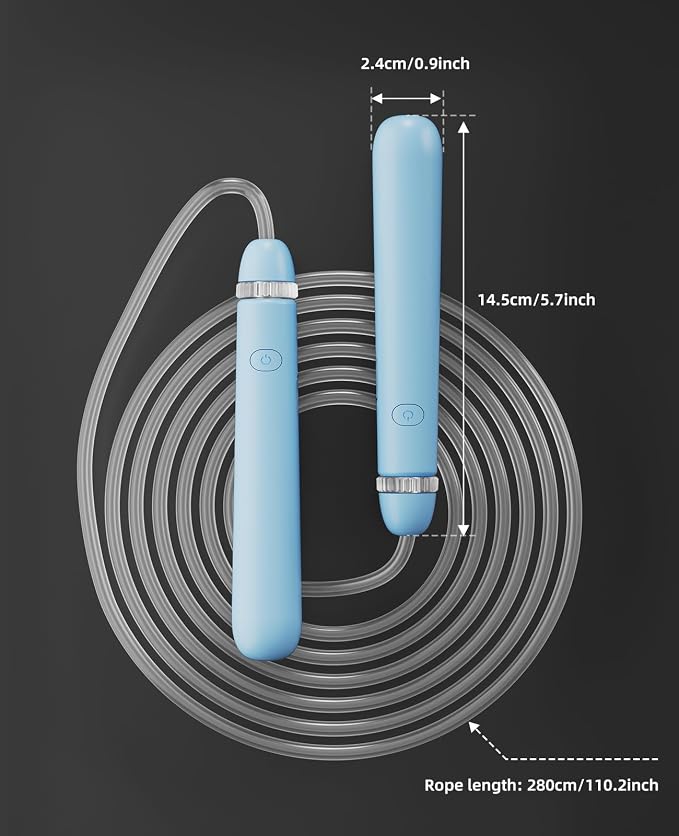 LED Jump Rope for Kids, Glow in The Dark Fun Fitness Gift | Rechargeable, 180-day battery, 9.2ft for ages 6+, colorful LED modes, birthday gift, outdoor fun