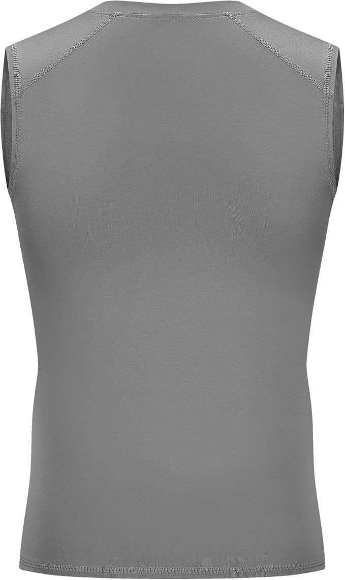 Youth Boys Sleeveless Compression Shirt Basketball Football Undershirt Quick Dry Kids Athletic Tank Tops for Workout