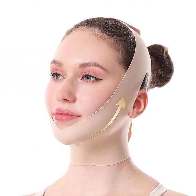 Chin Strap for Sleeping,V Line Face Lift Belt Sleep Wearable,Double Chin Remover Jawline Sculptor,Anti Sagging Facial Contouring