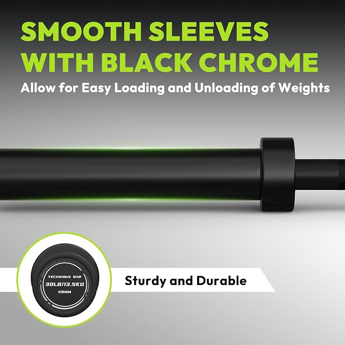 HANDBODE Olympic Barbell, 4FT, 5FT, 6FT & 7FT Weight Bar, Multiple Options | 2-Inch Needle Bearings, Hard Chrome Coating, Knurled Grip, Powerlifting, Bench Press, Deadlift, Squat, Hip Thrusts And Cleans