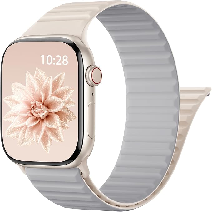 Patented Magnetic Silicone Sport Band for Apple Watch Bands for Women Men | Soft Silicone Solo Loop 40mm 38mm 41mm 44mm 45mm 42mm 49mm, Sport Strap for iWatch Series 11 10 9 8 7 6 5 4 3 2 1 SE Ultra