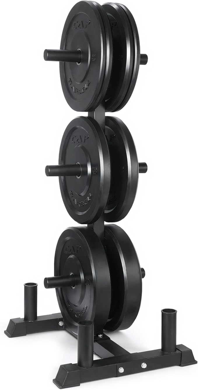 CAP 2-inch Olympic Bumper Plate Weight Set | 100-370 lbs | Multiple Colors | Storage Rack Optional