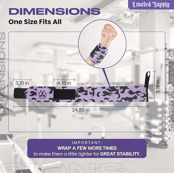 Anime Wrist Wraps Lifting Straps 24" for Men and Women - 1 Pair Each, Gym Accessories Support Weightlifting, and Improve Workout