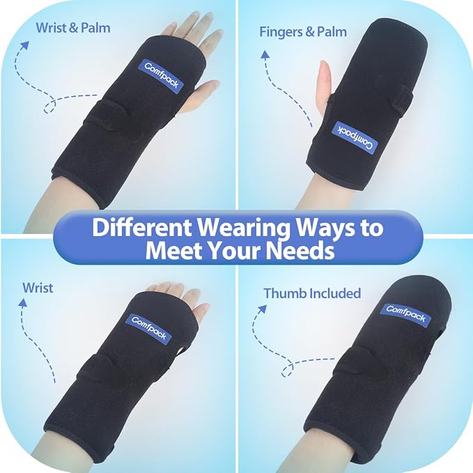 Wrist Ice Pack for Carpal Tunnel, Reusable Hot Cold Therapy Hand Ice Pack Wrap Wrist Ice Brace for Hand Surgery, Rheumatoid, Tendinitis, Swelling, Injuries, Pain Relief