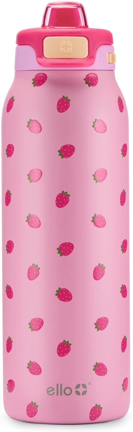 Ello Pop & Fill Insulated Stainless Steel Water Bottle with Quick Fill Lid, Leakproof Locking, Sip or Chug Spout, BPA-Free, Double Wall Vacuum Insulated for Sports, Travel & School- 22oz / 32oz / 40oz