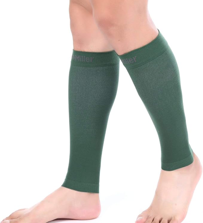 Doc Miller Compression Calf Sleeve for Men & Women, 20-30mmHg | Graduated Support for Running, Shin Splints, Calf Strain, Knee High, Small to 6XL Plus Size