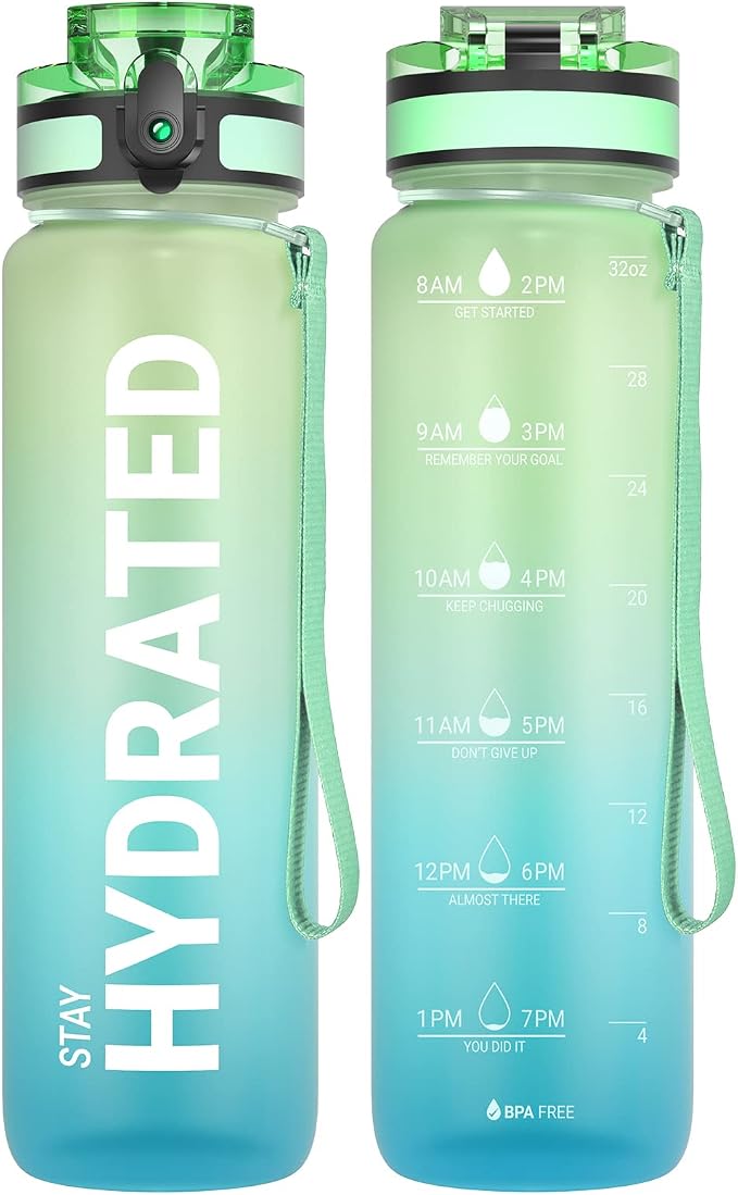 Sahara Sailor Water Bottle 17oz, Durable and Leakproof Water Bottles Motivational with Time Marker, Tritan, BPA Free, Wide Mouth with Easy Clean Brush for Gym, Travel, Home, School, Office (1 Bottle) | Bpa Free, Leakproof Wide Mouth With Fast Flow Lid ...