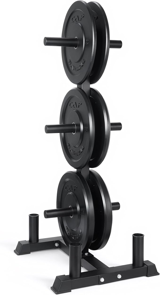 CAP 2-inch Olympic Bumper Plate Weight Set | 100-370 lbs | Multiple Colors | Storage Rack Optional