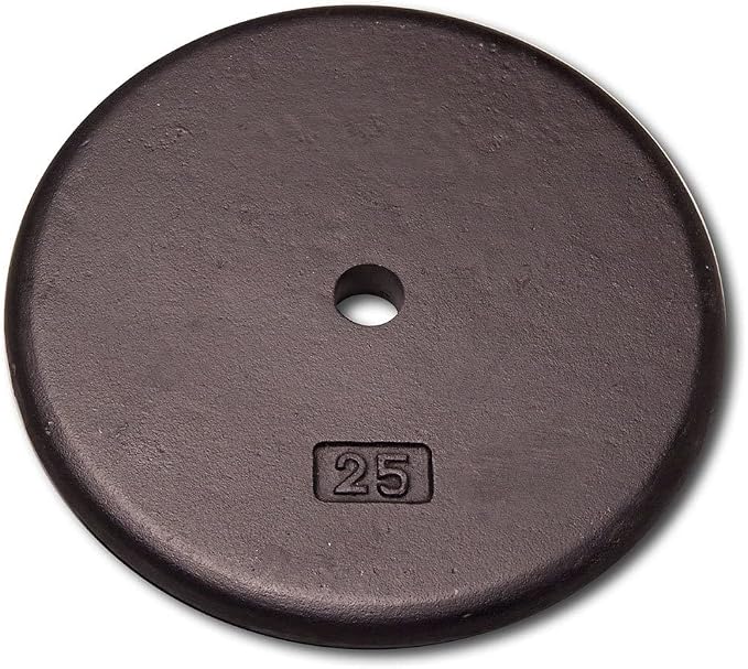 Body-Solid Standard Iron Weight Plate - Perfect for Strength Training, Home Gym, and Barbell Workouts - Fits 1" Bars