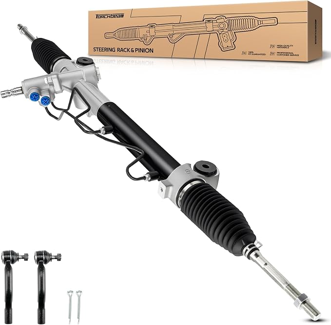 Torchbeam Hydraulic Steering Rack & Pinion Kit Fit for 2007-2011 Camry GAS, 2007-2012 ES350, with Outer Tie Rod Ends, Replaces OEM 26-2630