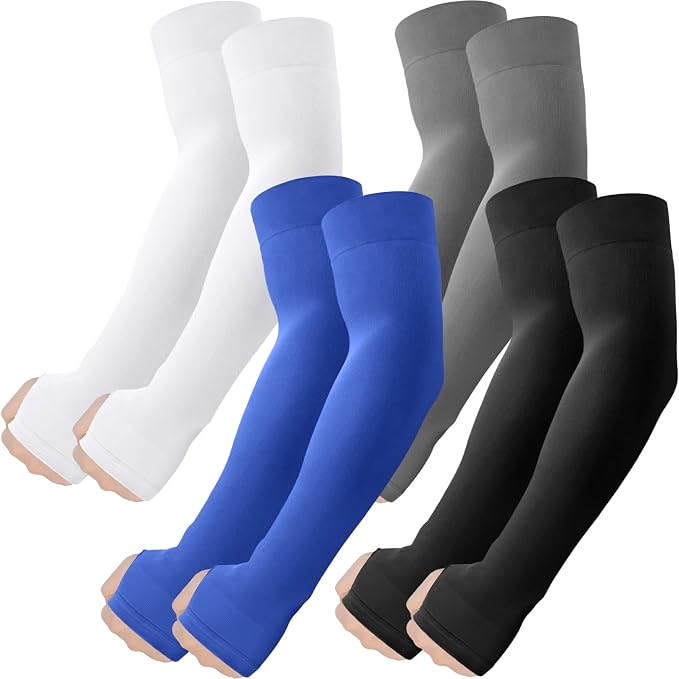 ROXUN Arm Sleeves with Thumb Hole, Cooling UV Sun Protection for Men/Women | High‑elastic fabric,compression tattoo cover up for men/women,great for outdoor activities