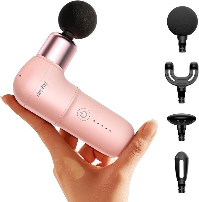 Super Mini Massage Gun Deep Tissue, Percussion Muscle Massager | Compact Sports Travel Massage Gun, FSA Eligible Portable Massager Gun for Her Him, Handheld Massager Gun HSA Eligible Pink