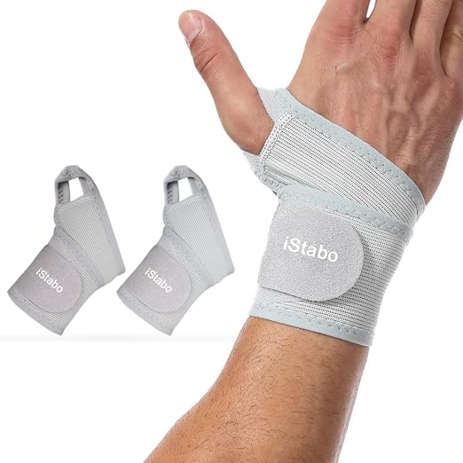 Ultra Thin Mesh Wrist Brace for Carpal Tunnel Pain Relief - Adjustable Wrist Support Strap for Arthritis, Tendonitis, Repetitive Strain Injury - Lightweight Ulnar Wrist Wraps for Workouts & Daily Use, Fits Left or Right Hand (2, Gray)